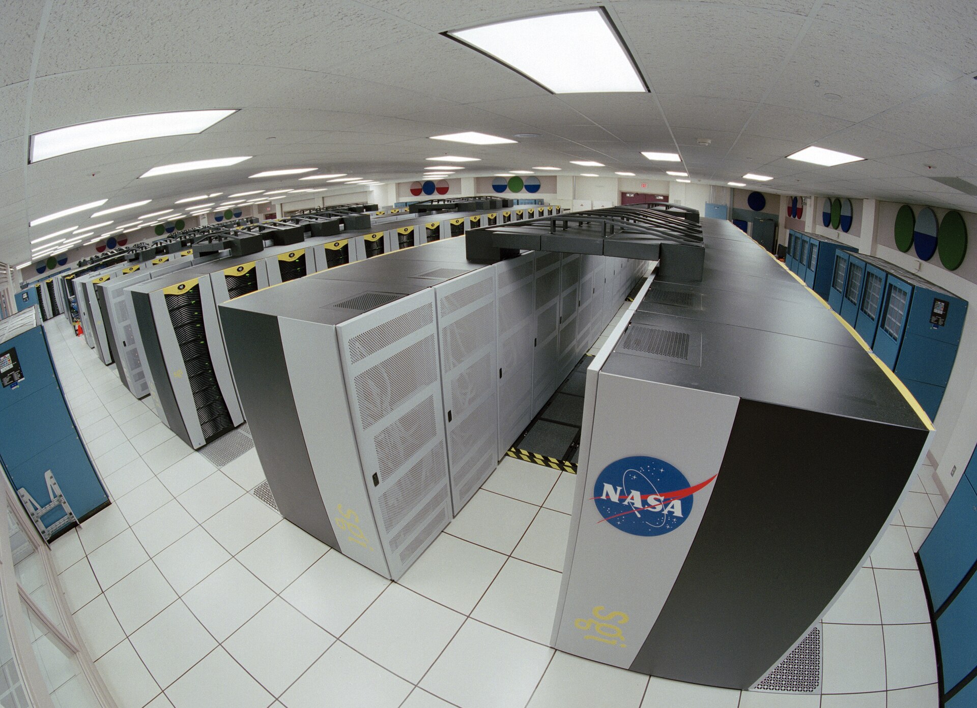 A large supercomputer installation, the kind of infrastructure used to train frontier models