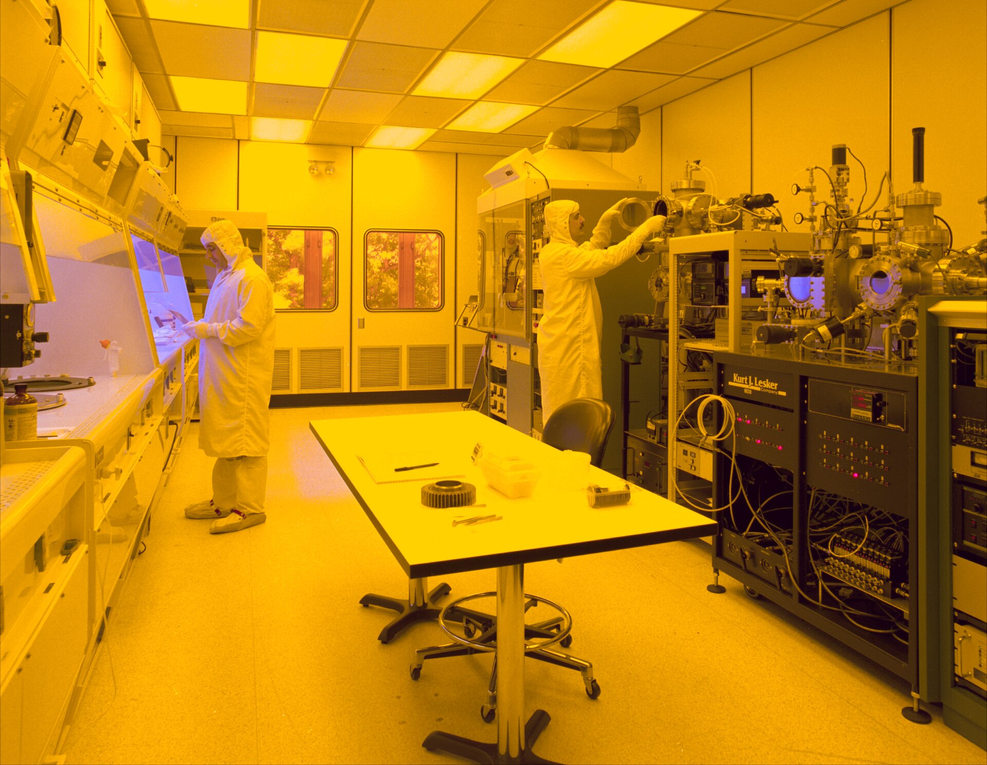 Lithography equipment in a semiconductor cleanroom, the hardest step in chipmaking