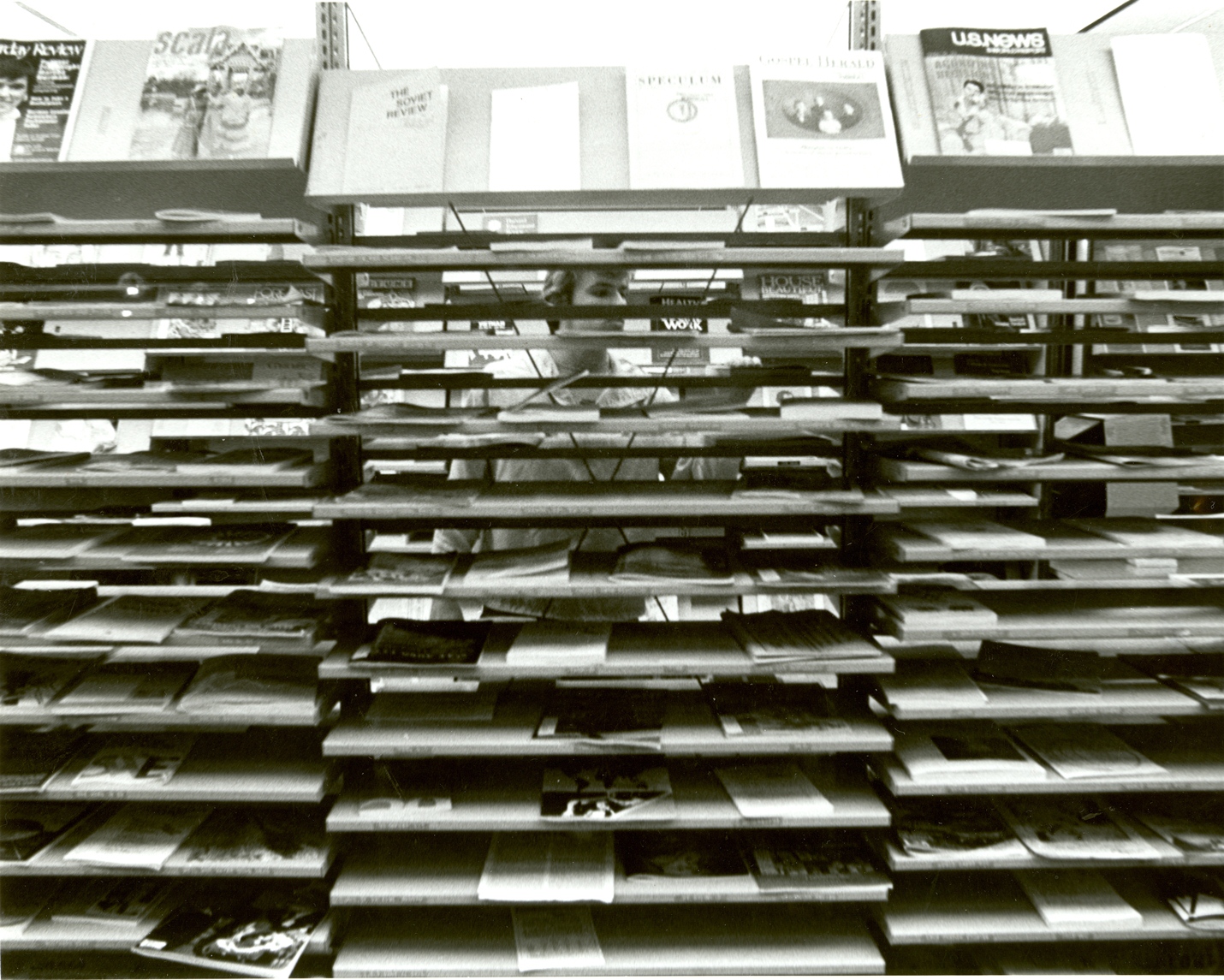 Rows of archive shelving, illustrating retrieval from a large knowledge base