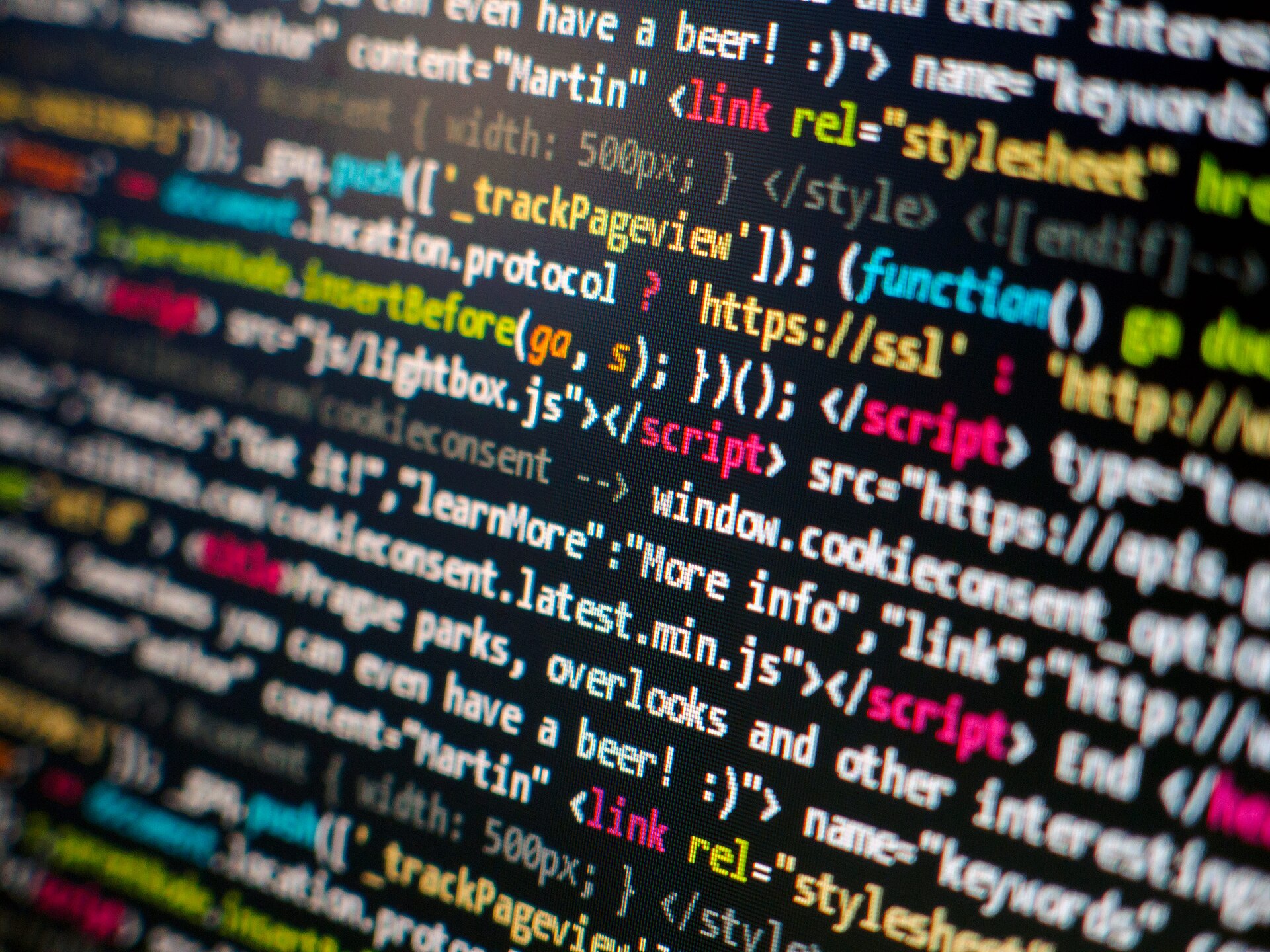 Source code on a monitor, where memory-safety bugs are written and prevented